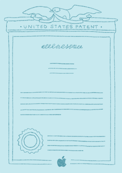 同一幅肖像，另有专利奖项插画浮现