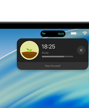 Top of Mac device screen showing the menu bar with an expanded Live Activity for Uber Eats