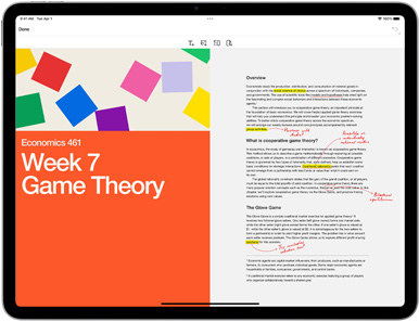 iPad AirにAdobe Acrobat Readerアプリが表示されている