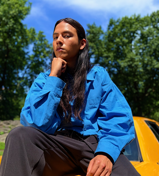 Foto de uma pessoa tirada com o recurso de retratos de última geração da câmera
