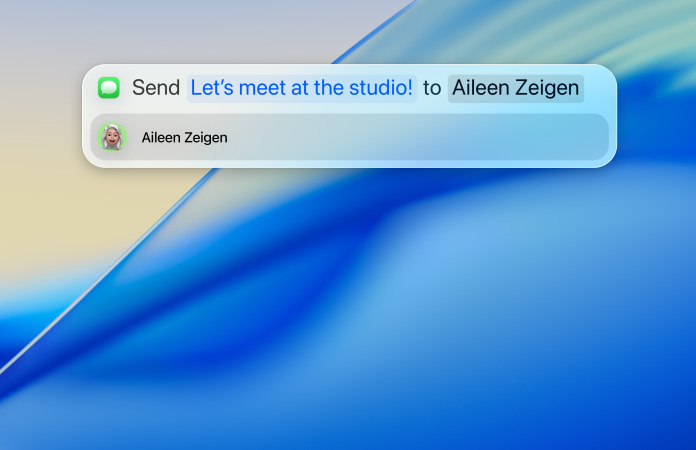 Exempel på hur Spotlight används till att skicka meddelanden